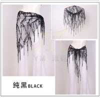 Belly Dance Hip Scarf with Sequins and Tassels