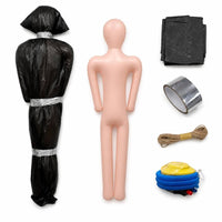 Life-Size Corpse Prop with Pump Inflate Fake Body Scary Decorations Spooky for Outdoor Yard