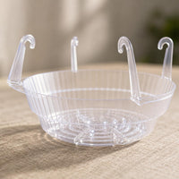 Clear Round Plastic Hanging Planter Tray, Drip Tray for Hanging Baskets, Garden Supplies