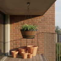 Resin Hanging Flower Pot Thickened Outdoor Decor Sturdy for Balcony