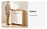 Entryway Shoe Cabinet Freestanding Shoe Storage Modern Shoe Organizer Shoe Cabinet with Drawers Solid Wooden Construction Adjustable Shelving Suitable for Household Entryways Home Organization