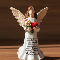 Faceless Angel Sculpture Hand-Painted Angel Holding Heart Figurine Inspirational Residential Decor Decoration for Women, Colleagues, Desktop