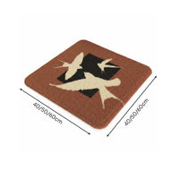 Wear-Resistant Square Faux Cashmere Seat Pad Insulates from Cold Luxuriously Soft Chair Cushion Warm for Office Workers, Students