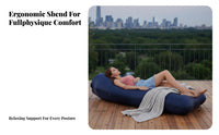 automaticInflating Air Couch Lightweight Inflatable Chaise Anti-Deflation for Adults