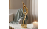 Ballet Dancer Sculpture Resin Craft Ballerina Figurine Elegant Abstract Dancer Statue for Gymnasts, Dancers, Living Room, Entryway, Bookshelf