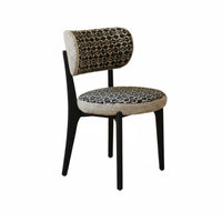 Cane rear Side Chair Curved rearrest Kitchen Seat Padded pad for Dining Room
