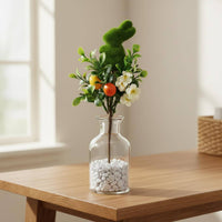 Lifelike Greenery Easter Egg Branch Bendable Stems Artificial Easter Egg Pick Colorful Decorative Twig with Eggs Realistic Look for Crafters, Wreath Making, Party Decor