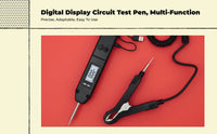 Digital Electric Test Pen, Multifunctional Automotive Circuit Tester, Electric Potential Testing Tool with Digital Display, Continuity Test, Car Electronic Repairs