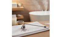 Minimal Smoke Candle Snuffer Elegant Design Swivel Head Bell Snuffer Long Handle Candle Extinguishing Tool for Temple, Church, Spa
