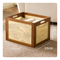 Boho Rattan Laundry Hamper Decorative Rattan Clothes Basket Breathable