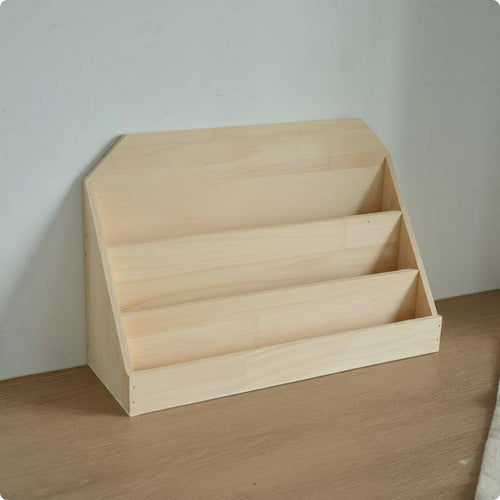 Vintage Wood File Rack Saving Wooden Desk Organizer Easy to Clean Desktop Document Sorter for Study