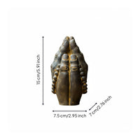 Buddhist Prayer Hands Figurine Bronze-Brown Prayer Hands Statue Antique Finish Freestanding Decorative Figurine