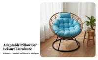 Washable Hanging Egg Chair Cushion Removable Cover Thick Hanging Basket Cushion Soft & Comfortable for Adults, Teens, Indoor, Outdoor, Patio
