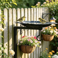 Metal Bird Feeder Decorative Hanging Bird Feeder Weather-Resistant for Yard