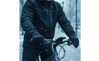 Gloves with Touchscreen Fingertips Stretch Gloves with Fleece Fleece-Lined Winter Non-Slip for Cyclists, Cycling
