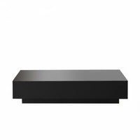 Square Plinth Minimalist Design Coffee Table Nordic Design With Storage for Homeowners, Families, Studio, Lounge Area
