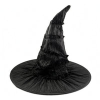 Black Pointed Witch Cap Taffeta-Style Black Witch Hat Lightweight