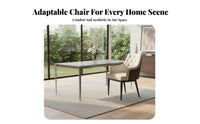 Light Luxury and design Upholstered Shell Chair Modern Design Indoor Furniture Slim Metal Legs Sturdy Construction for Interior Designers, Office Professionals, Business Owners, Dining Room, Reception Area, Bedroom, perusing reading corner
