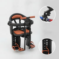 Padded Child Bike Seat with Guard Quick-Release Front Child Bike Seat High-Back Foldable for Toddlers, Kids, Parents, Family Rides, Commuting, Neighborhood Cruising