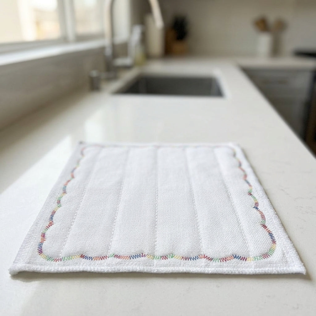Oil Resistant Dish Cloths and Super Wipe Cloth, Viscose Multilayer Dishcloths for Dishwashing, Textured Absorbent Rainbow Kitchen Cleaning Tool