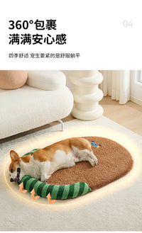 狗窝四季通用宠物床沙发可拆洗中小型犬泰迪比熊睡觉猫咪垫子夏天 XL：90*60cm（适合45斤内宠物） 咖色小狗狗【现货现发 四季通用】