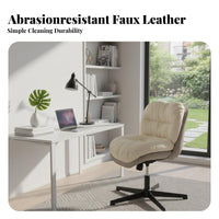 Upholstered rotate Stool Height Adjustable Office Chair for Bedroom, Teens