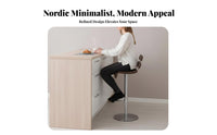 Upholstered Highrear Stool Adjustable Height Upholstered Pedestal Bar Stool