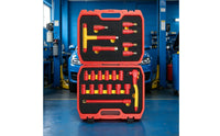 EV Ready Insulated Tool Kit Electric Insulated Socket Set Metric Tool Kit with Foam Trays Portable for Mechanics, Electricians, Diyers, Automotive Repair, Electrical Work, Roadside Emergencies, Workshops