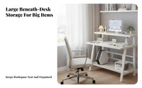 Simple Computer Desk Minimalist and Design Simple Writing Desk Space-Saving Adjustable for Telecommuting Workers, Professionals