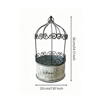 Vintage Design Birdcage Flower Pot Climbing Frame Flower Pot Holder Indoor Outdoor Use Garden Decor
