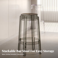 Transparent Bar Stool Minimalist aesthetic Counter Chair Modern Design for Pub, Cafe