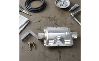 Stainless Steel Fuel Heater Muffler with Bracket Polished Fuel Heater Exhaust Muffler Compact Vehicle Part High Temperature for Workshop Installs