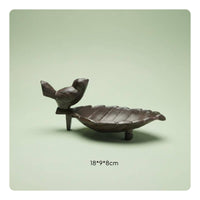Cast Iron Bird Tray Multi-Use Bird Shaped Tray Vintage Design for Garden