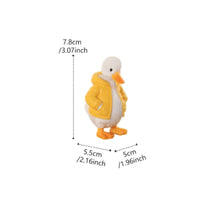 Hooded Duck Figurine Textured Adorable Duck Sculpture Freestanding Home Decor for Tabletop