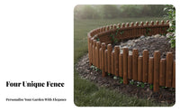 Fir Wood Flower Bed Fence Soil Retaining Flexible Garden Border Fence Wooden Log Roll Edging Easy Installation for Gardeners