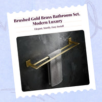 Brushed Gold Brass Towel Rack
No-Drill Wall Shelf Organizer