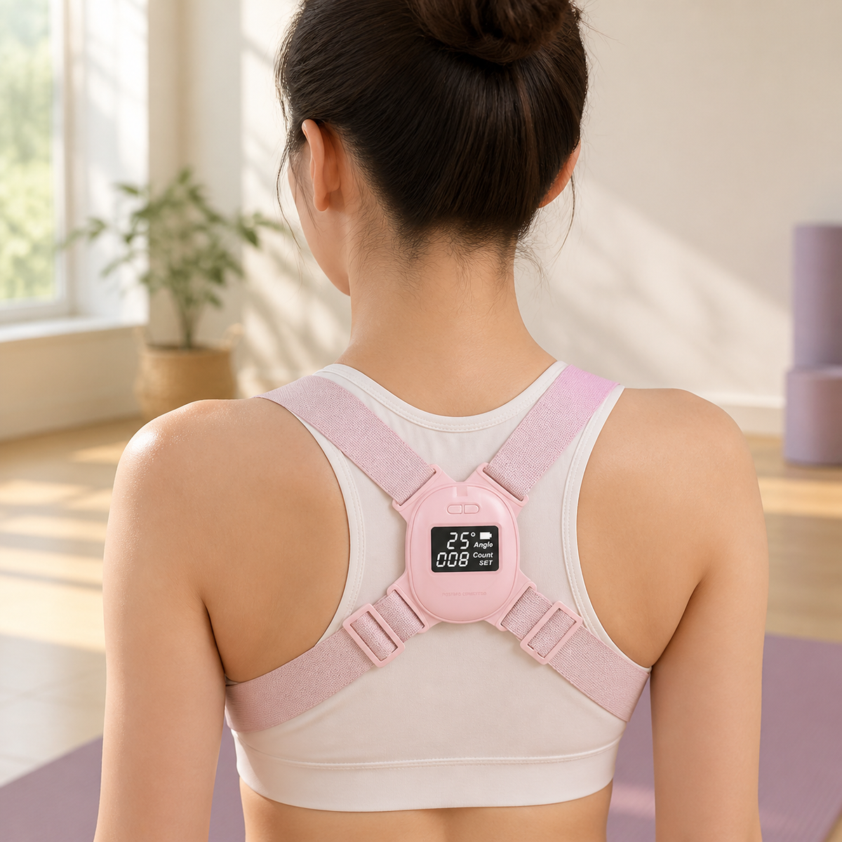 Hunchback Correction Back Straightener Posture, Vibration Back Straightener Posture, Adjustable Strap Lightweight Brace for Adults
