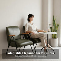 Upholstered Dining Set Retro & Aesthetic Upholstered Metal Frame Chair Padded Seat Safeguarding Floor Glides