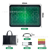Green Soccer Tactics Board Double-sided Printed Flat Portable Erasable Coach Tactical Explanation Teaching Board Equipment