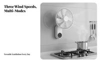 Wireless Control Wall Fan Quiet Performance Wall-Mounted Fan Air Circulator Space Saving Home Appliance Multi-Speed Settings
