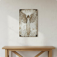 Protective Angel Wall Art Weathered Rustic Protective Angel Sign Ready to Hang
