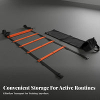 Portable with Carry Bag Agility Ladder Sturdy Soccer Training Ladder Flexible Sports Equipment Tangle-Clear Design for Athletes, Kids, Gym, Outdoor