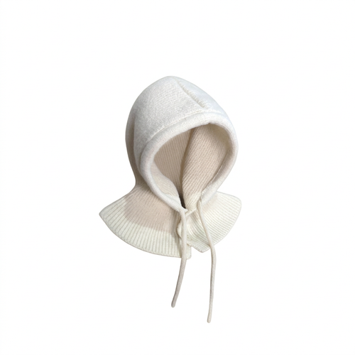 Lightweight Hooded Scarf Hat, Knit Hooded Scarf Hat, Warm Windproof Adjustable S #variant:['Beige']