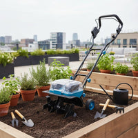 40V Brushless Tiller Multi-Functional Cordless Soil Cultivator for Gardeners