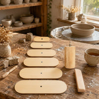 Pottery Press Tool Rounded Wooden Shaping Tool Polished