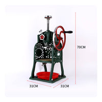 Hand-Cranked Ice Shredder Metal Frame Floor-Standing Ice Shredder Perforated Panels Kitchen Gadget