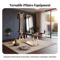Rotational Fitness Pulley System Adjustable Height Stretching Studio Pulley System Pilates Expansion System for Adults, Indoor, Garage, Basement