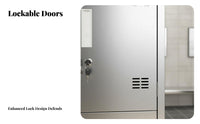 Rust-Resistant Stainless Steel Locker Sturdy & Long-Lasting Multi-Door Personnel Locker Heavy Duty Industrial Changing Cabinet Easy to Clean for Employees, Business Owners, Factory, Workshop, Bathroom, Hospital