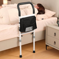 Bed Assist Bar with Tray High Weight Capacity Elderly Bed Grab Bar Anti-Slip Feet Household Assistance for Seniors, Nighttime