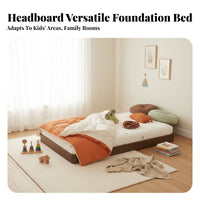 Independence-Fostering Floor Bed Solid Wood Construction Independence-Fostering Bed Frame High-Grade Grade Oak children's Furniture for Young Children